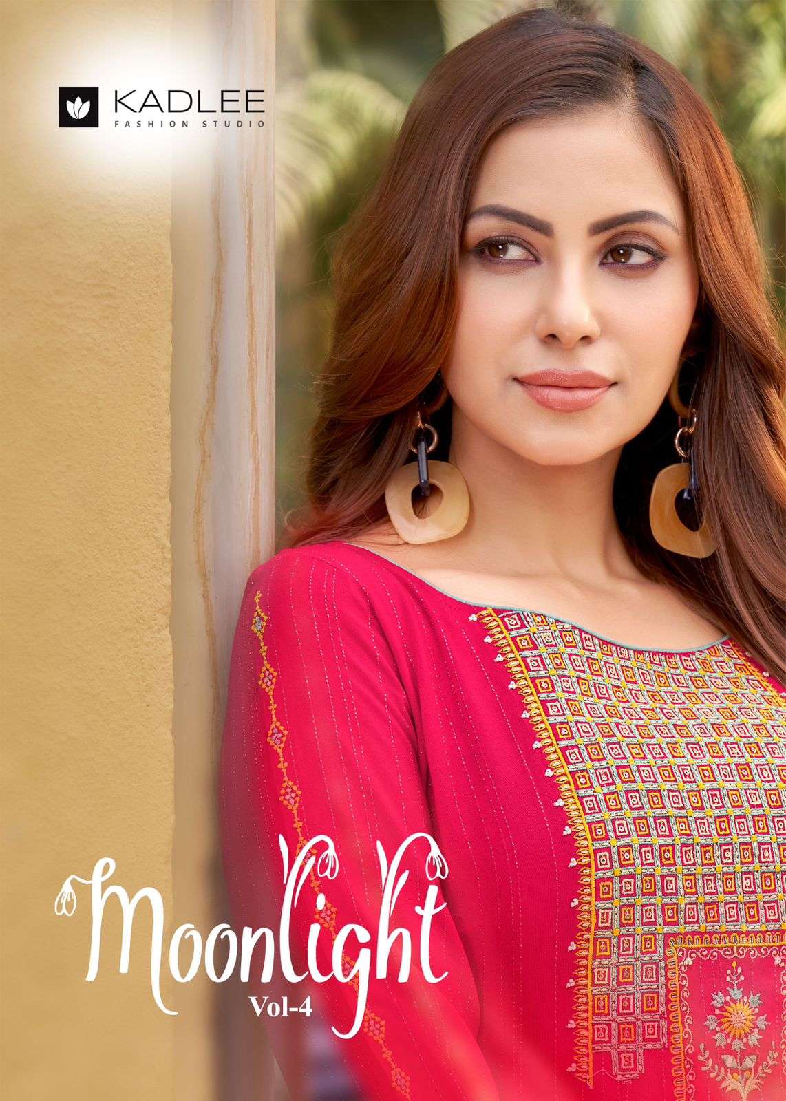 MOONLIGHT VOL-4 BY KADLEE 6019 TO 6024 SERIES RAYON EMBROIDERY KURTIS