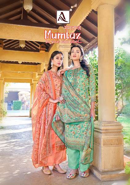 MUMTAZ BY ALOK SUIT 1171-001 TO 1171-008 SERIES ZAM PRINT EMBRODIERY WORK DRESSES