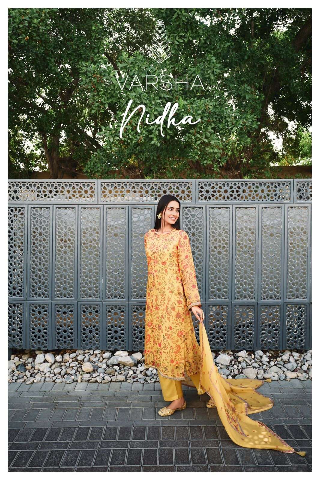 NIDHA BY VARSHA 01 TO 04 SERIES ORGANZA EMBRODIERY WORK PAKISTANI DRESSES