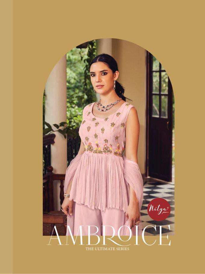 NITYA AMBROICE BY LT FABRICS 1001 TO 1004 SERIES VISCOSE GEORGETTE STITCHED DRESSES