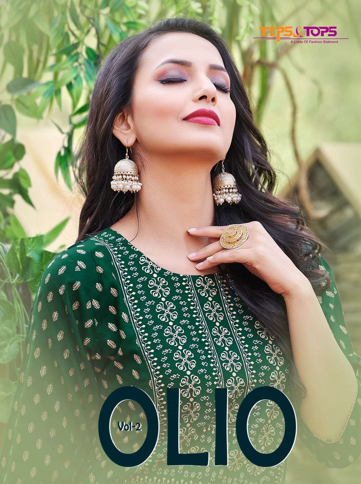 OLIO VOL-2 BY TIPS AND TOPS RAYON FOIL PRINT WORK KURTI & PALAZZOS