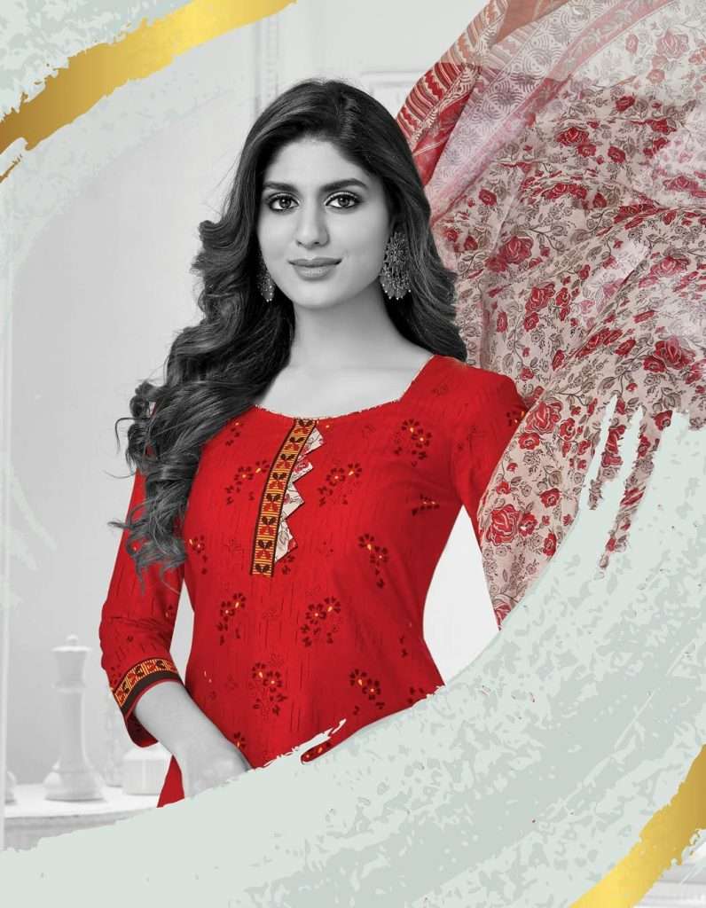 PRIYA BY MCM LIFESTYLE 702 TO 717 SERIES PURE COTTON PRINT PATIYALA DRESSES