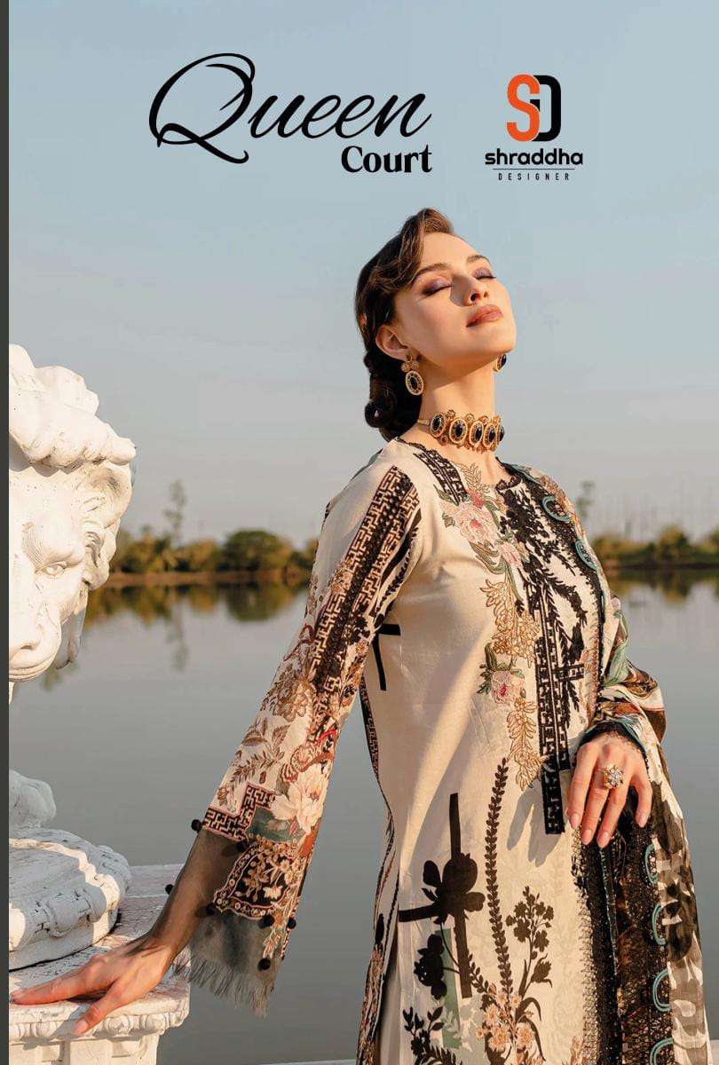 QUEENS COURT BY SHARDDHA DESIGNER 10001 TO 10004 SERIES COTTON PAKISTANI DRESSES