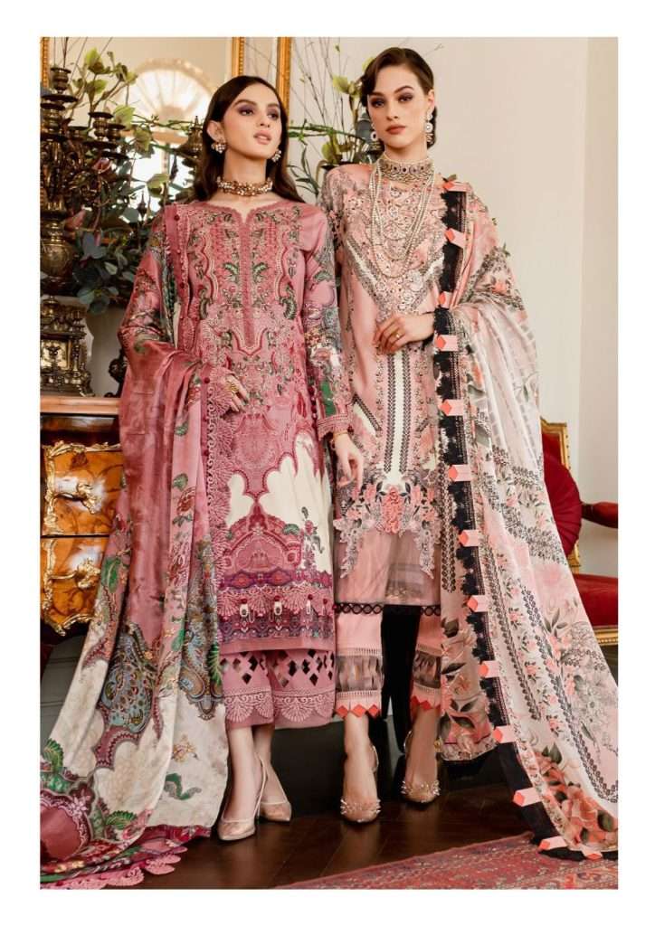 QUEENS COURT VOL-3 BY AL KARAM 3001 TO 3006 SERIES PURE CAMBRIC PRINT PAKISTANI DRESSES