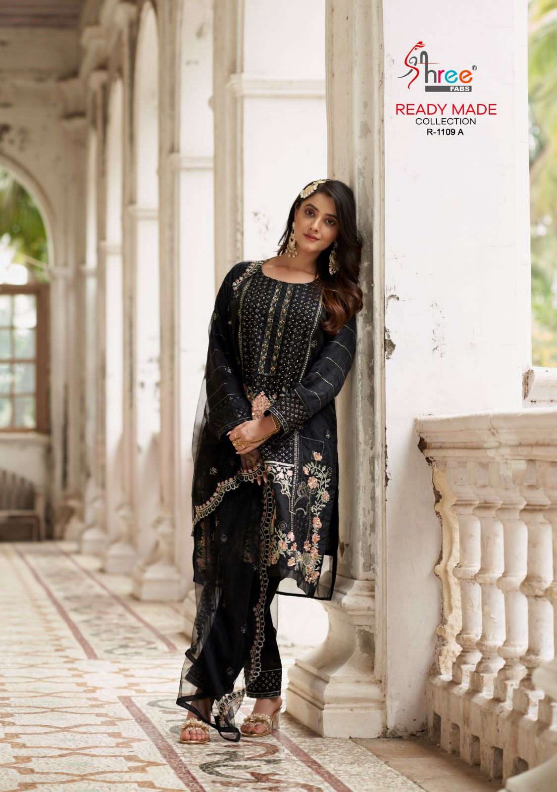 R-1109 COLOURS BY SHREE FABS ORGANZA EMBROIDERY STITCHED PAKISTANI DRESSES