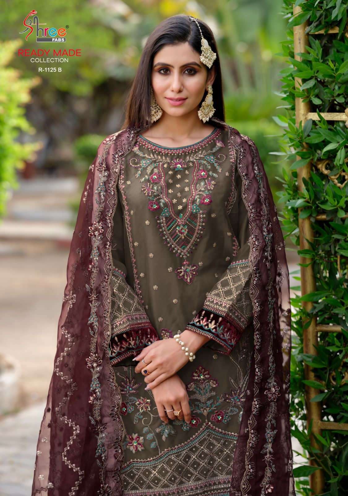 R-1125 NX BY SHREE FABS ORGANZA EMBROIDERY STITCHED PAKISTANI DRESSES