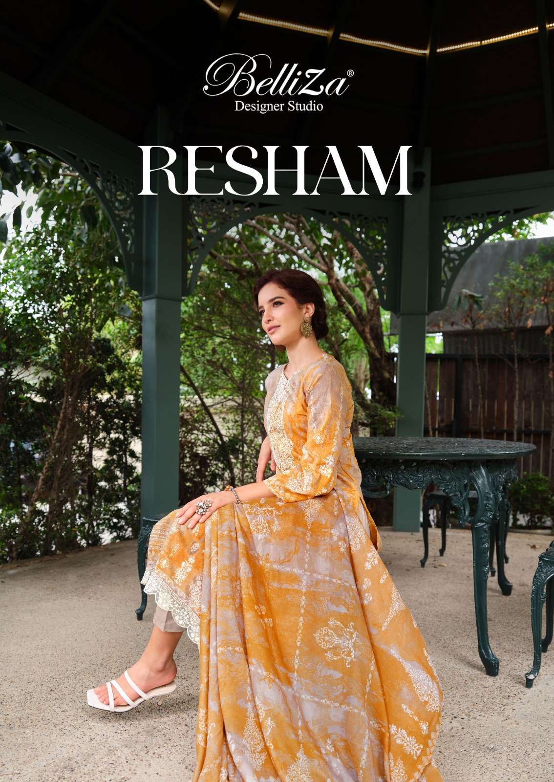 RESHAM BY BELLIZA 785-001 TO 785-010 SERIES PURE COTTON EMBROIDERY WORK DRESSES