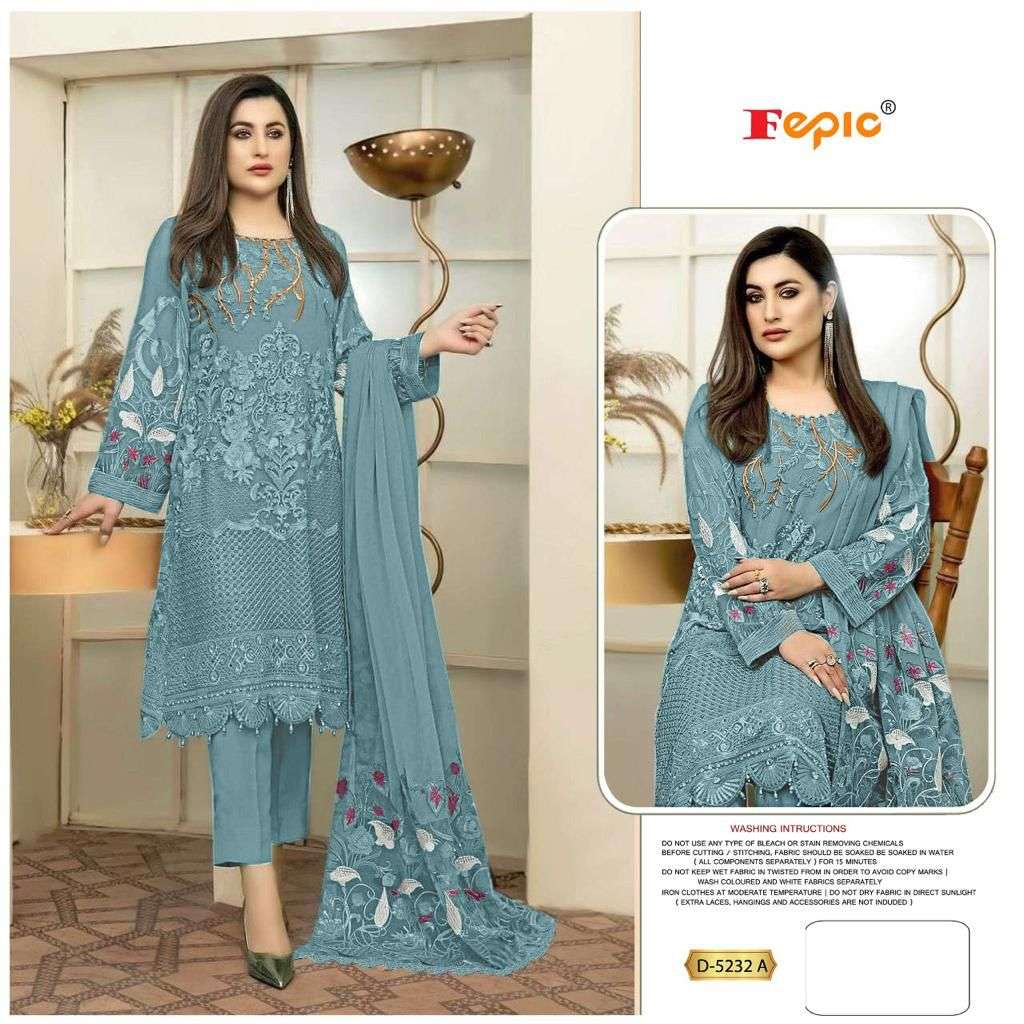 ROSEMEEN 5232 COLOURS BY FEPIC 5232-A TO 5232-J SERIES FAUX GEORGETTE PAKISTANI DRESSES