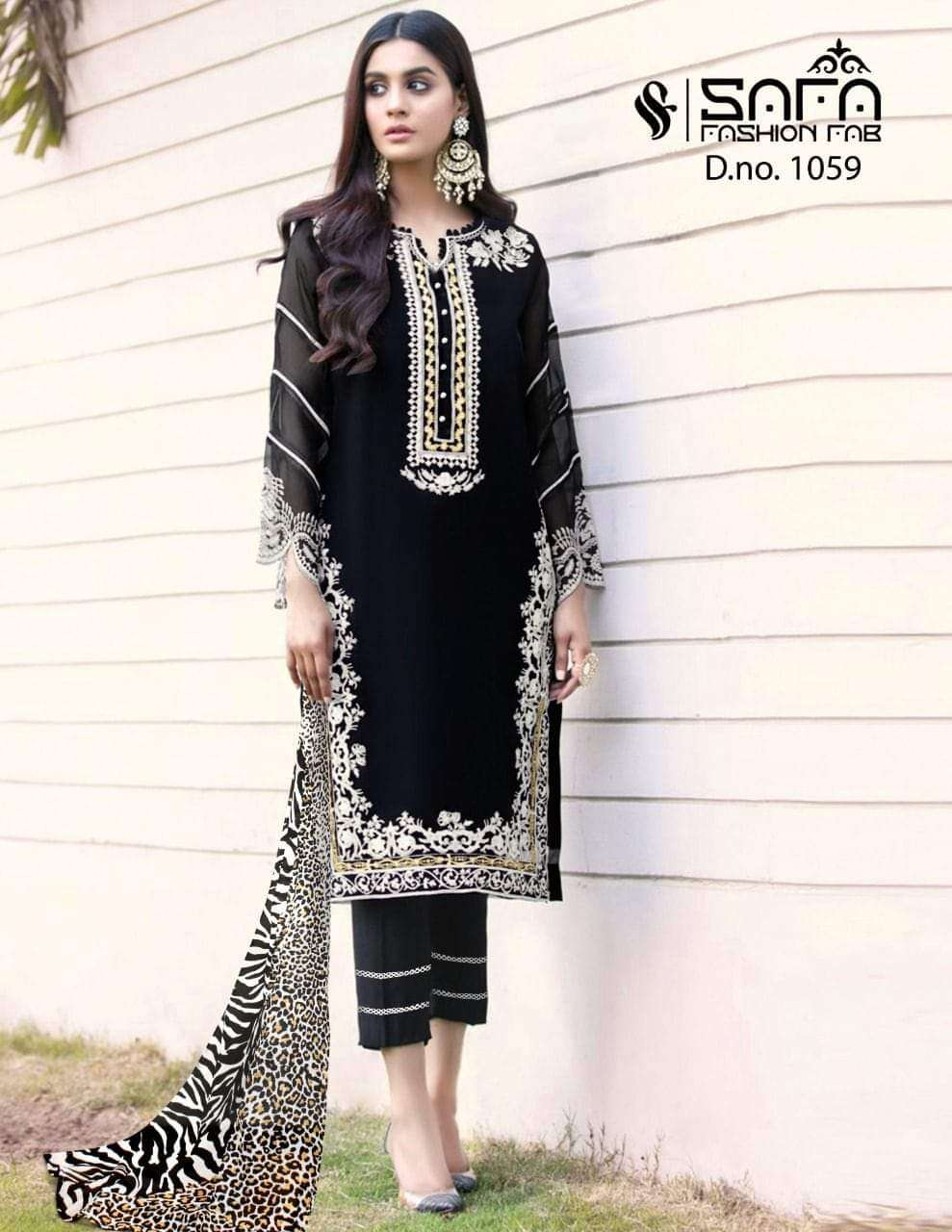 SAFA 1059 HIT DESIGN BY SAFA FASHION FAB HEAVY GEORGETTE STITCHED PAKISTANI DRESS