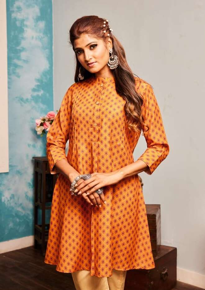 SBS SAISHA VOL-2 BY AQSAWHOLESALE 3501 TO 3504 SERIES MUSLIN PRINT KURTI & PANTS