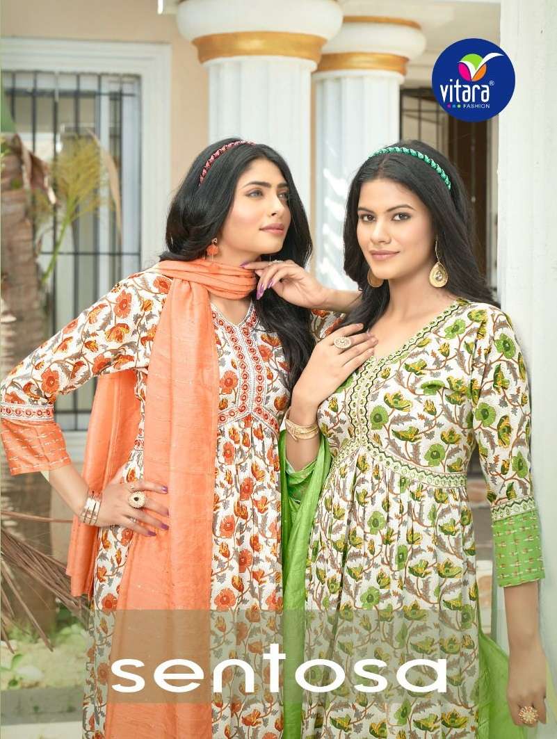 SENTOSA BY VITARA FASHION 1001 TO 1004 SERIES RAYON PRINT NAYRA STITCHED DRESSES