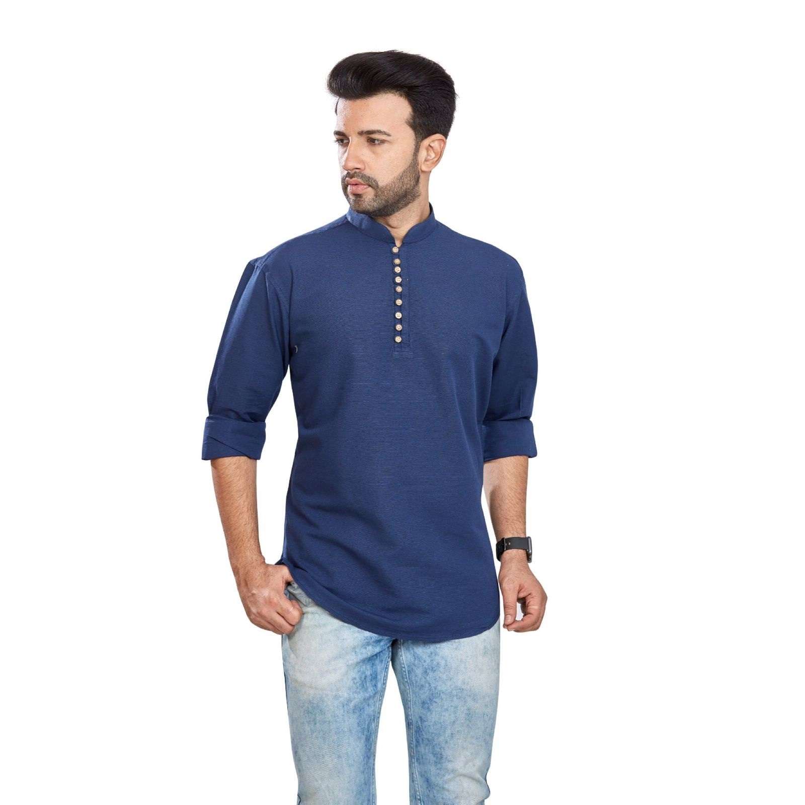 SHORT KURTA VOL-1 BY AQSAWHOLESALE PURE COTTON SHORT MENS KURTA