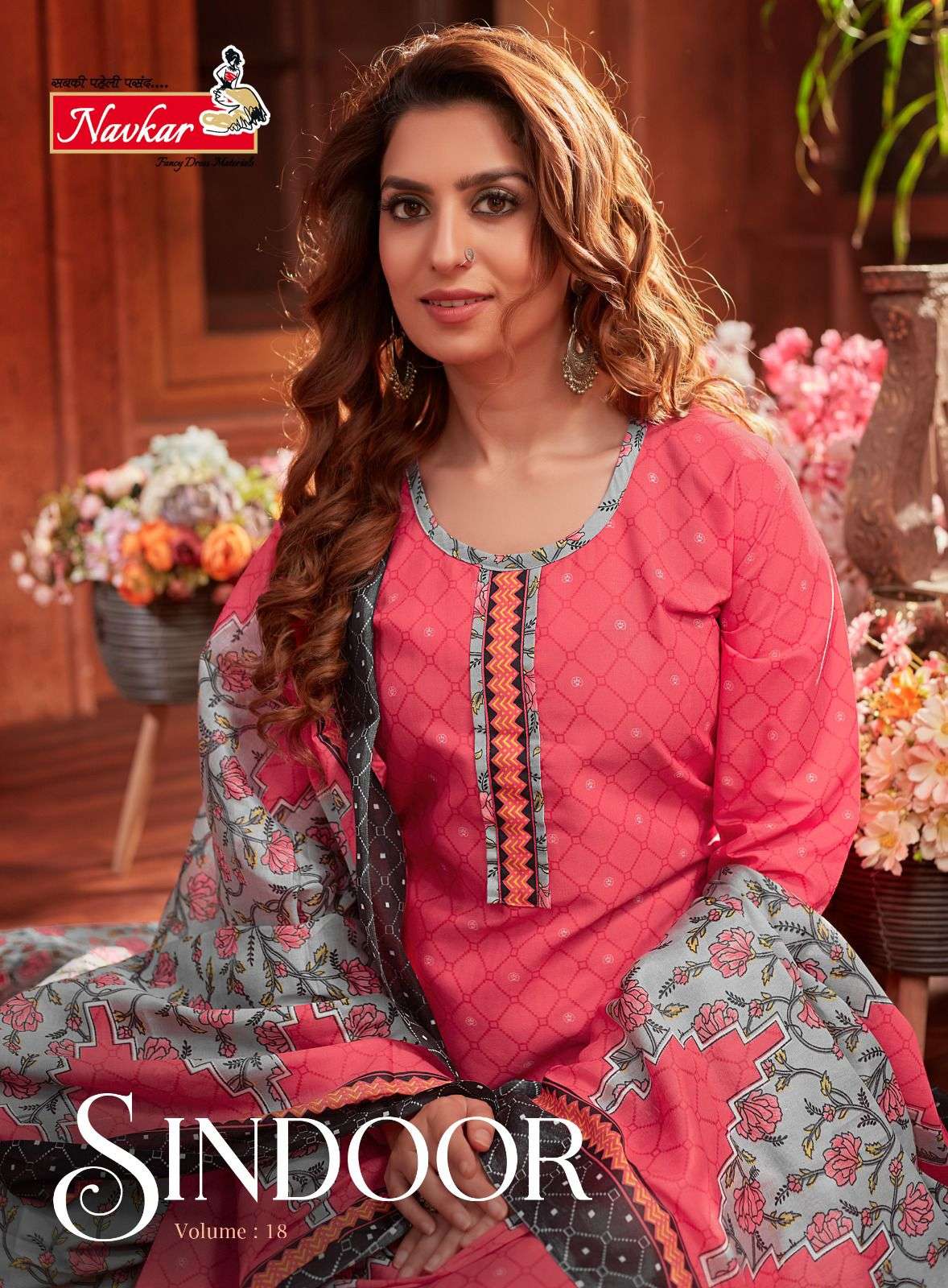 SINDOOR VOL-18 BY NAVKAR 1801 TO 1816 SERIES MIX COTTON PRINT PATIYALA STITCHED DRESSES