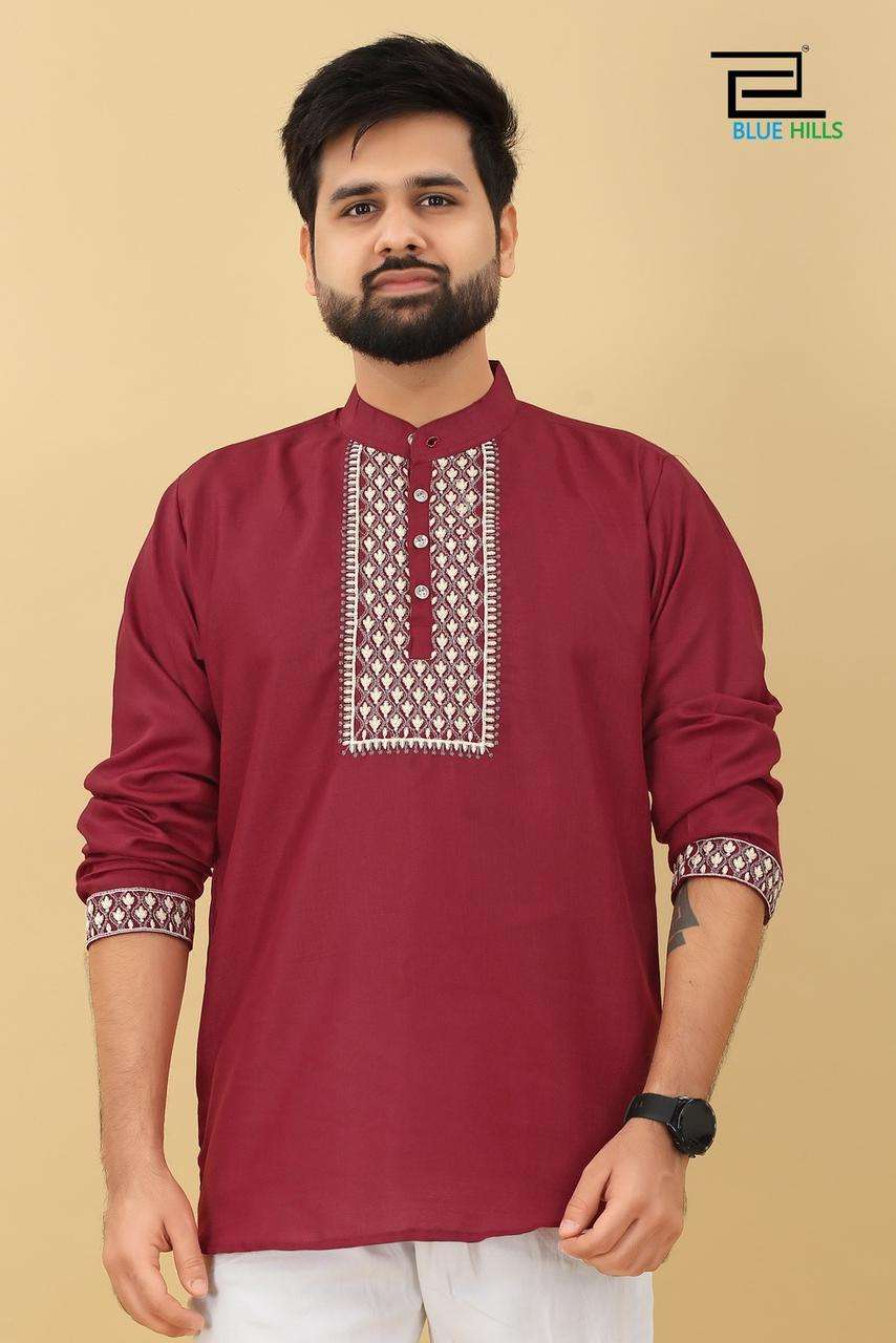 TRADITION BY BLUE HILLS PREMIUM COTTON EMBROIDERY WORK MENS SHIRTS