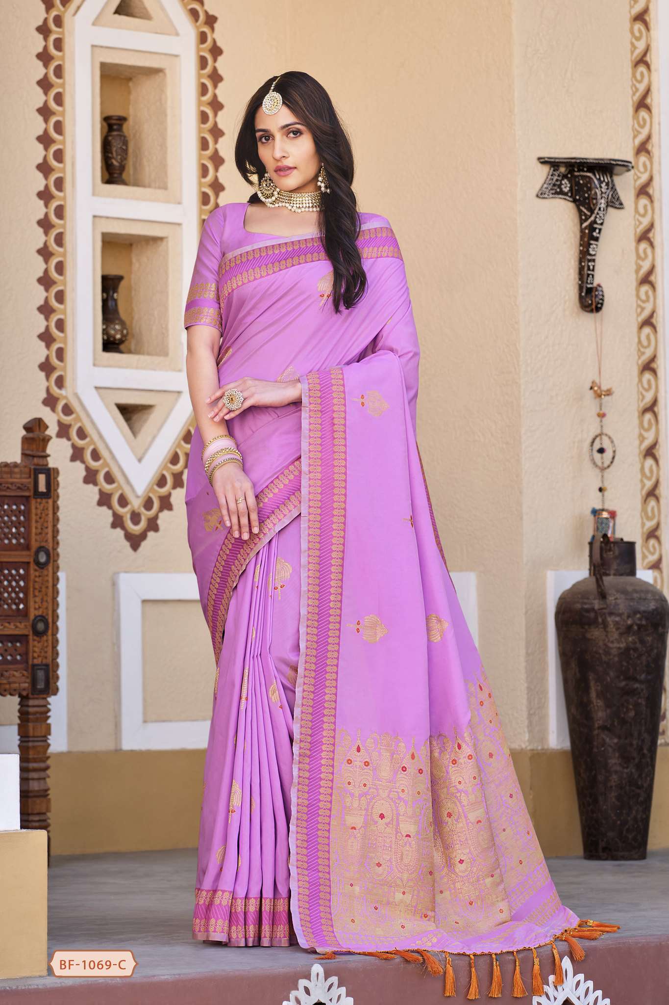 VAISHAKHA BY B FINE 1069-A TO 1069-D SERIES SILK DESIGNER WEDDING WEAR SAREES