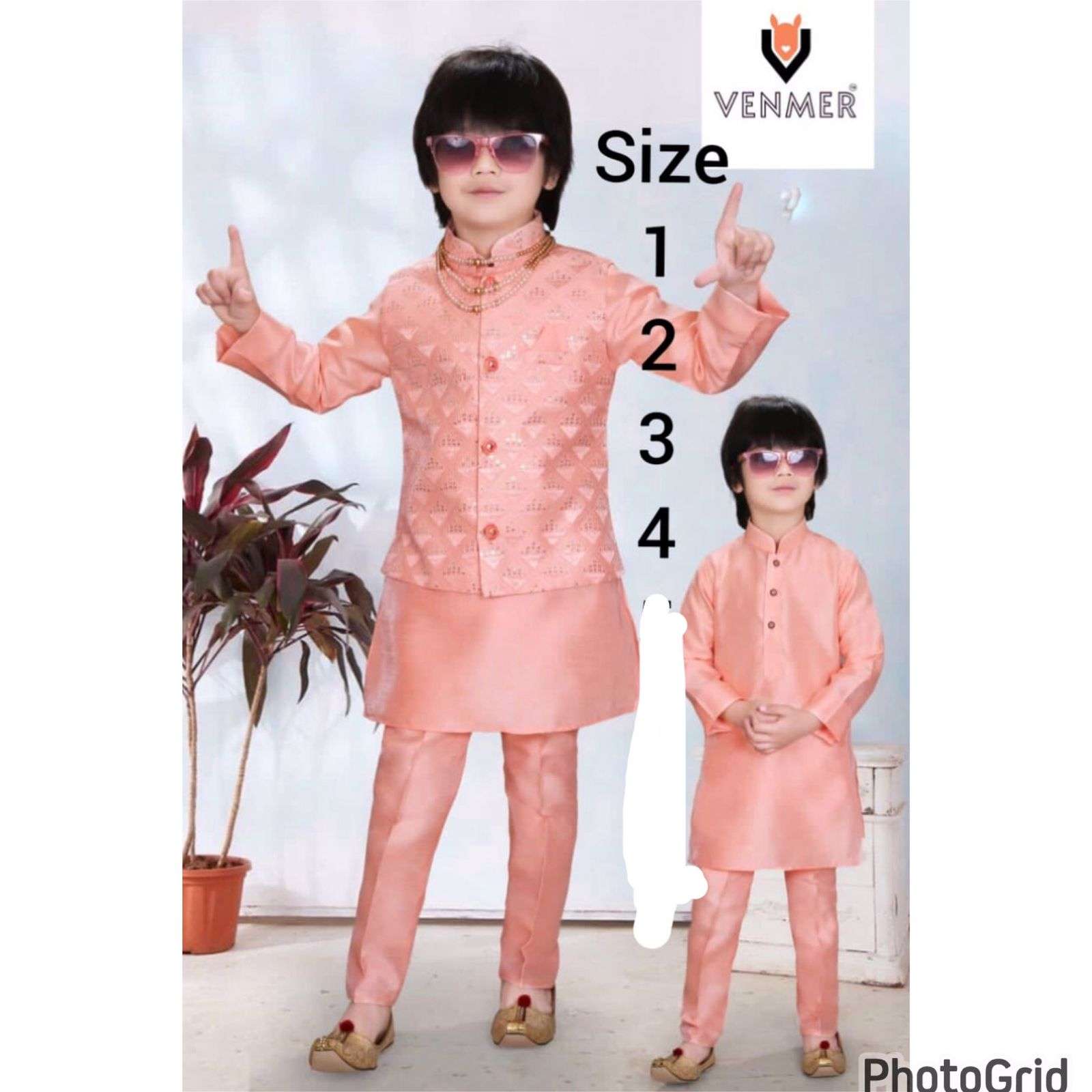 VENMER VOL-2 BY AQSAWHOLESALE HEAVY BANARASI BANGLORI KIDS KURTA PAJAMAS