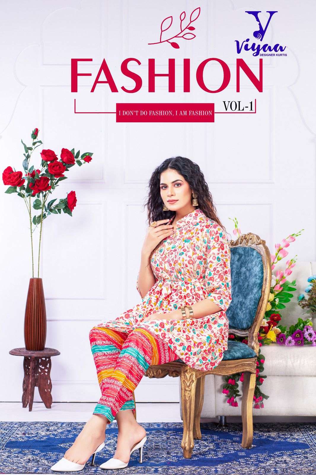 VIYAA FASHION VOL-1 BY AQSAWHOLESALE 101 TO 106 SERIES RAYON PRINT TOP AND PANTS