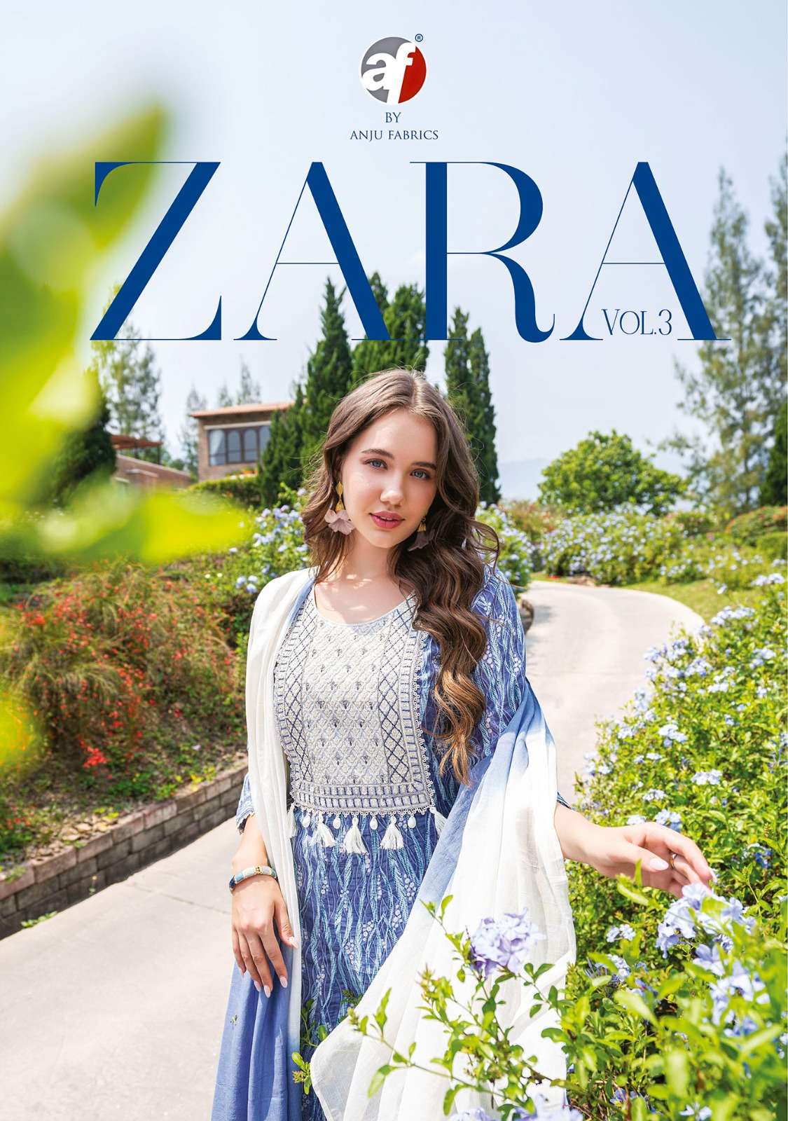 ZARA VOL-3 BY ANJU FABRICS 2901 TO 2906 SERIES PURE COTTON EMBROIDERY STITCHED DRESSES