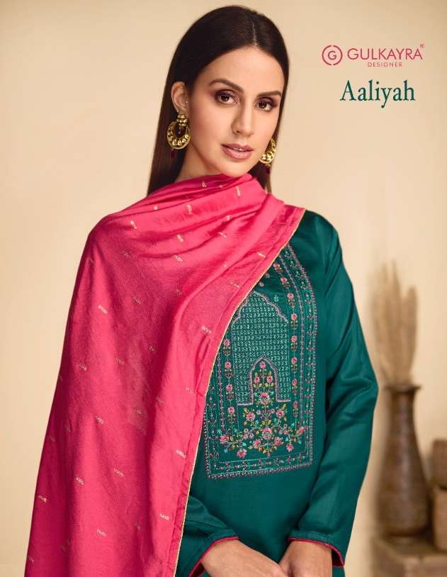 AALIYAH BY GULKAYRA 7157 TO 7162 SERIES JAAM EMBRODIERY WORK DRESSES