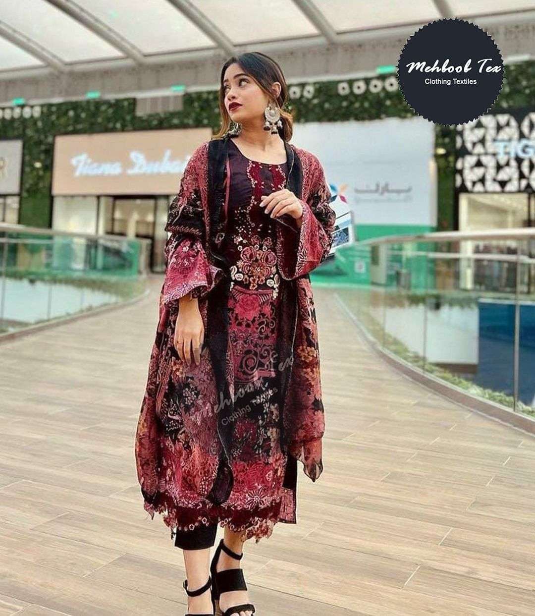 AAYESHA 1103 HIT DESIGN BY MEHBOOB TEX PURE COTTON EMBROIDERY PAKISTANI DRESS