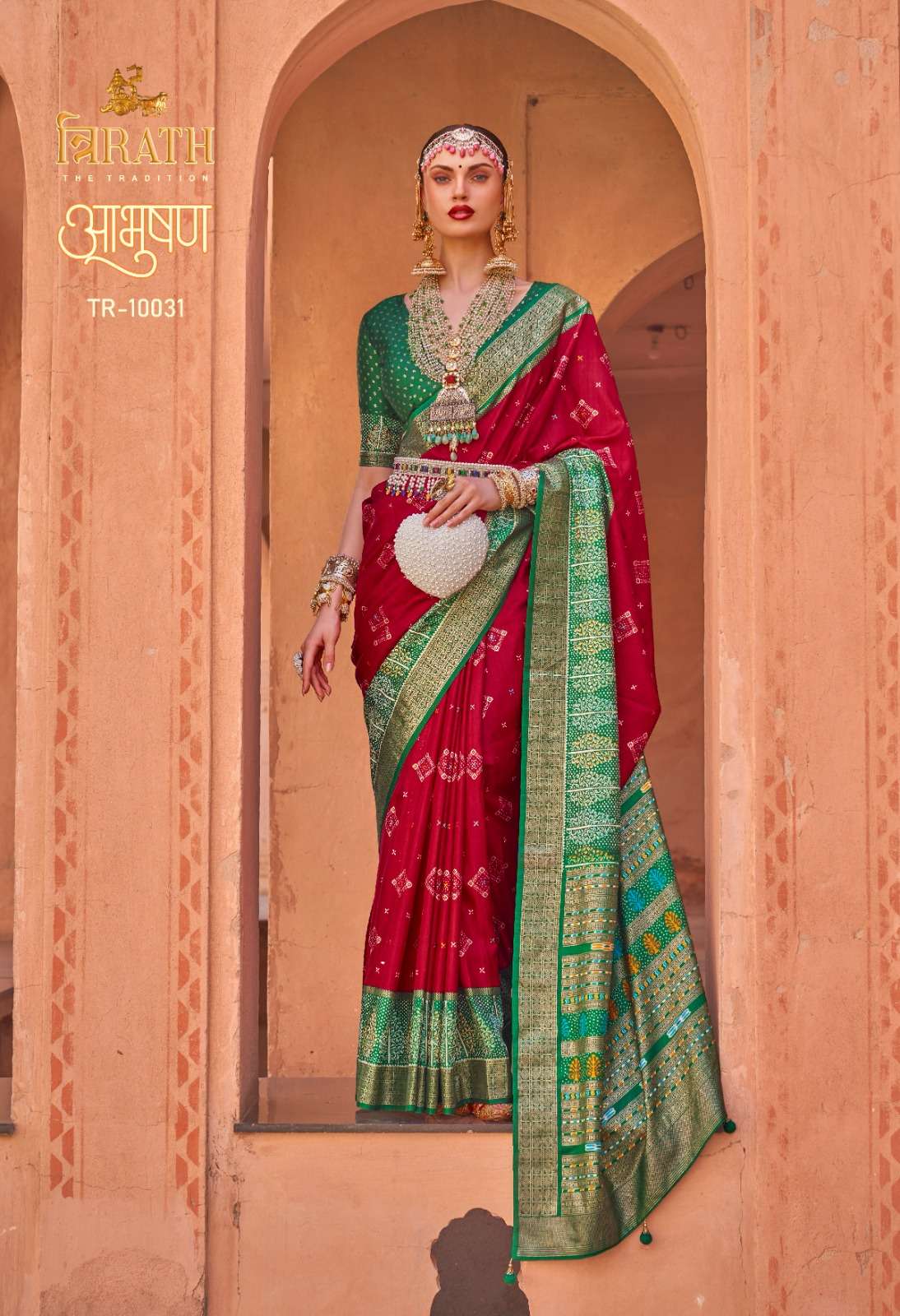 ABHUSHAN BY TRIRATH 10031 TO 10042 SERIES PATOLA SILK WEDDING WEAR SAREES