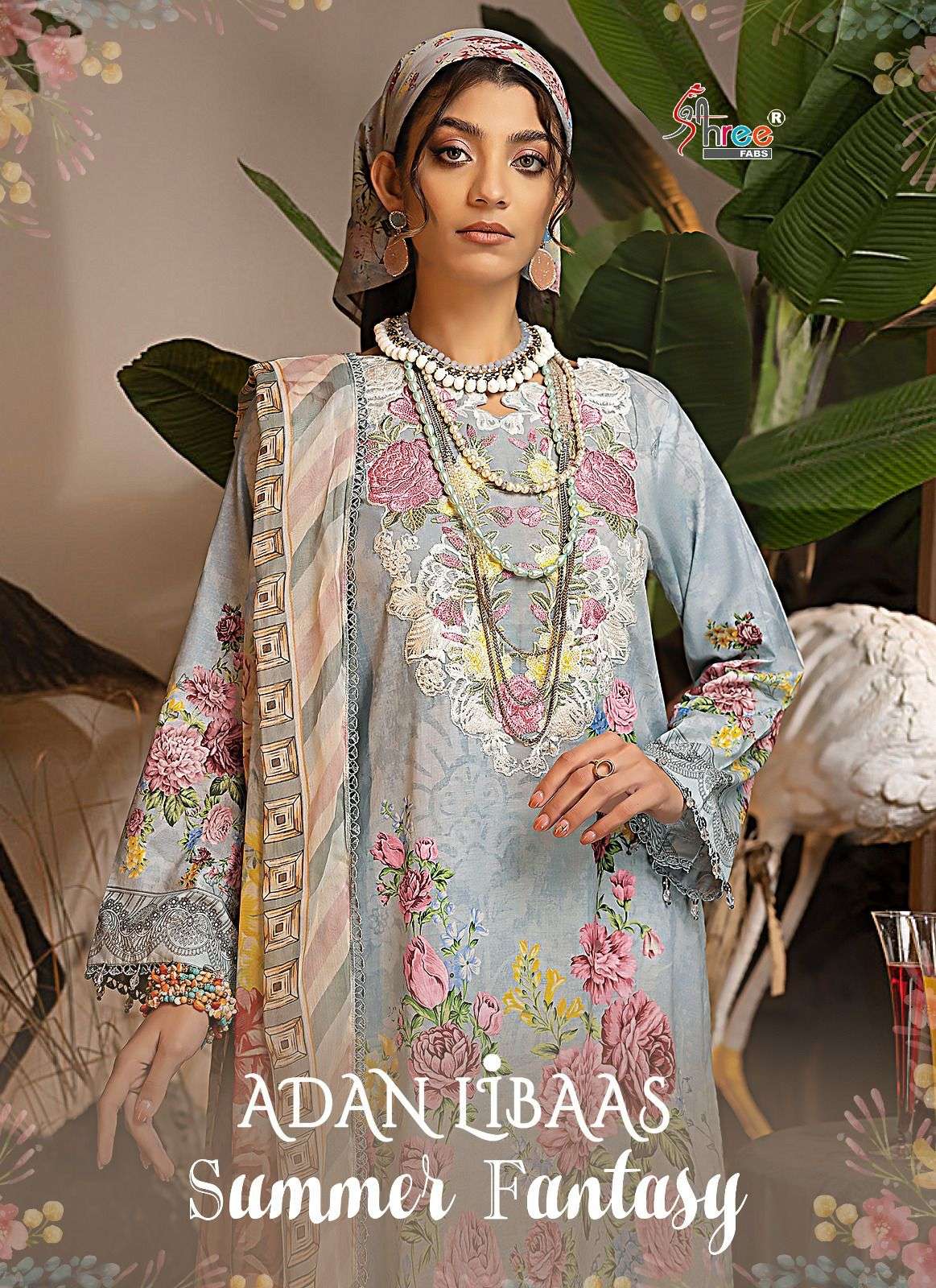 ADAN LIBAAS SUMMER FANTASY BY SHREE FABS 3132 TO 3139 SERIES COTTON WORK PAKISTANI DRESSES