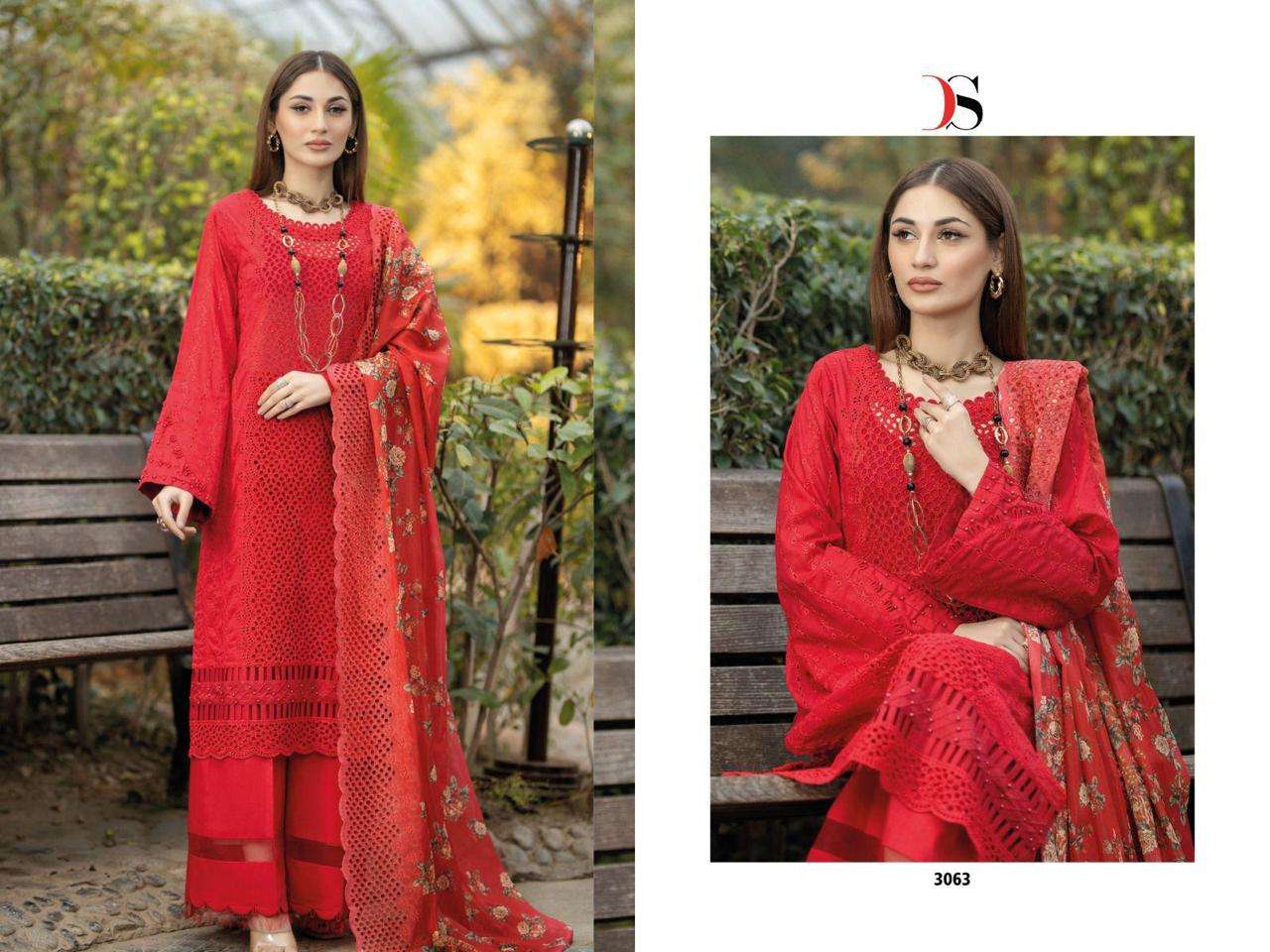 ADAN LIBAS 3063 BY DEEPSY SUITS PURE COTTON EMBROIDERY PAKISTANI DRESS