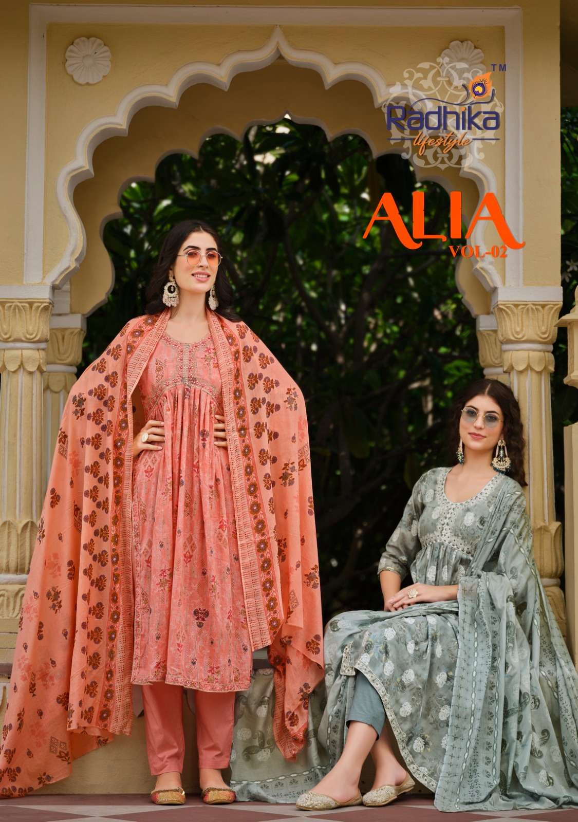 ALIA VOL-2 BY RADHIKA LIFESTYLE 1001 TO 1007 SERIES COTTON EMBROIDERY STITCHED DRESSES