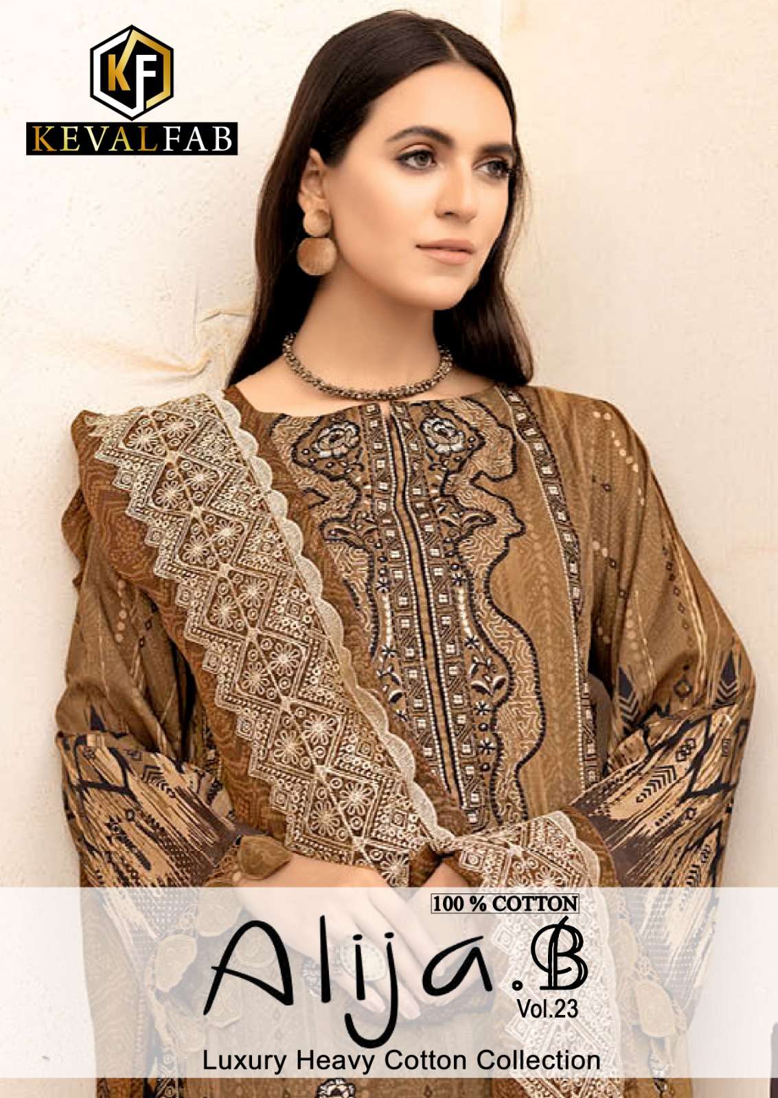 ALIJA.B VOL-23 BY KEVAL FAB 23001 TO 23006 SERIES HEAVY COTTON PRINT PAKISTANI DRESSES