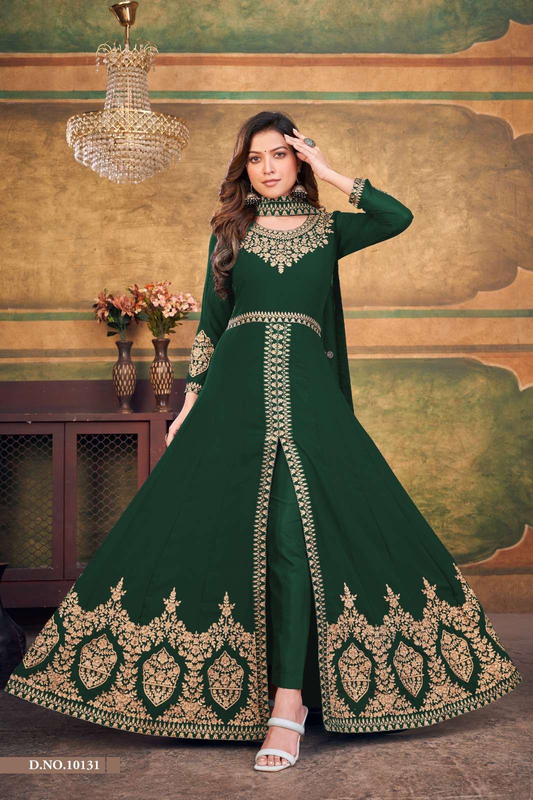 ANJUBAA VOL-13 BY TWISHA 10131 TO 10134 SERIES FAUX GEORGETTE WORK ANARKALI DRESSES