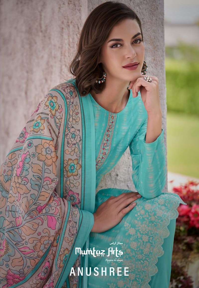 ANUSHREE BY MUMTAZ ARTS 29001 TO 29008 SERIES LAWN COTTON EMBROIDERY DRESSES