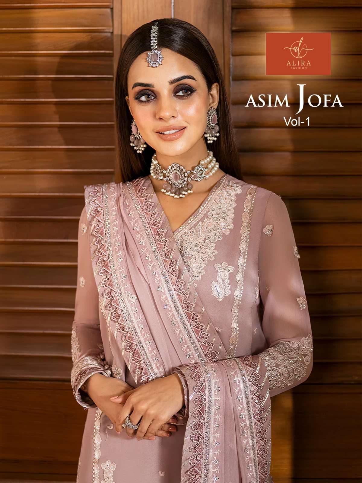 ASIM JOFA VOL-1 BY ALIRA FASHION 04 TO 06 SERIES FAUX GEORGETTE WORK PAKISTANI DRESSES