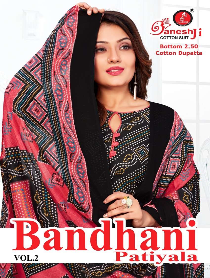 BANDHANI PATIYALA BY GANESHJI 2001 TO 2012 SERIES COTTON PRINT PUNJABI SUITS