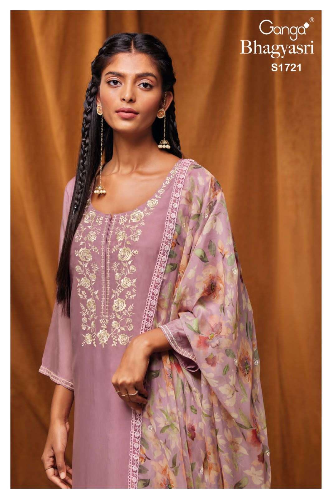 BHAGYASRI BY GANGA FASHIONS 1721-A TO 1721-B SERIES SILK EMBRODIERY DRESSES