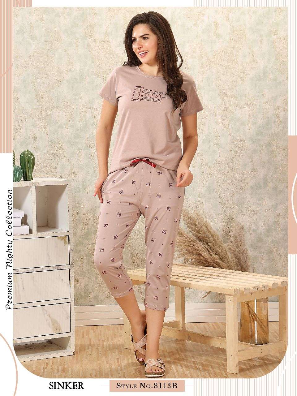 CAPRY VOL-1 BY AQSAWHOLESALE HEAVY SINKER HOSIERY WORK NIGHT SUITS