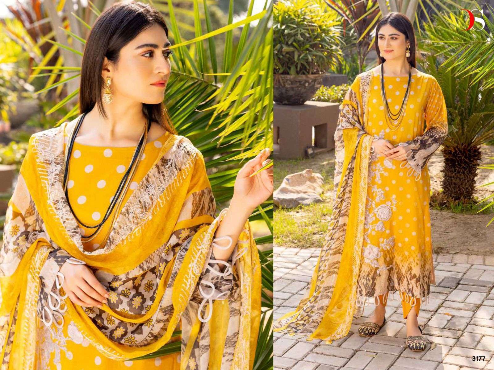 CHARIZMA 3174 AND 3177 HITS BY DEEPSY SUITS COTTON PRINT EMBROIDERY PAKISTANI DRESSES