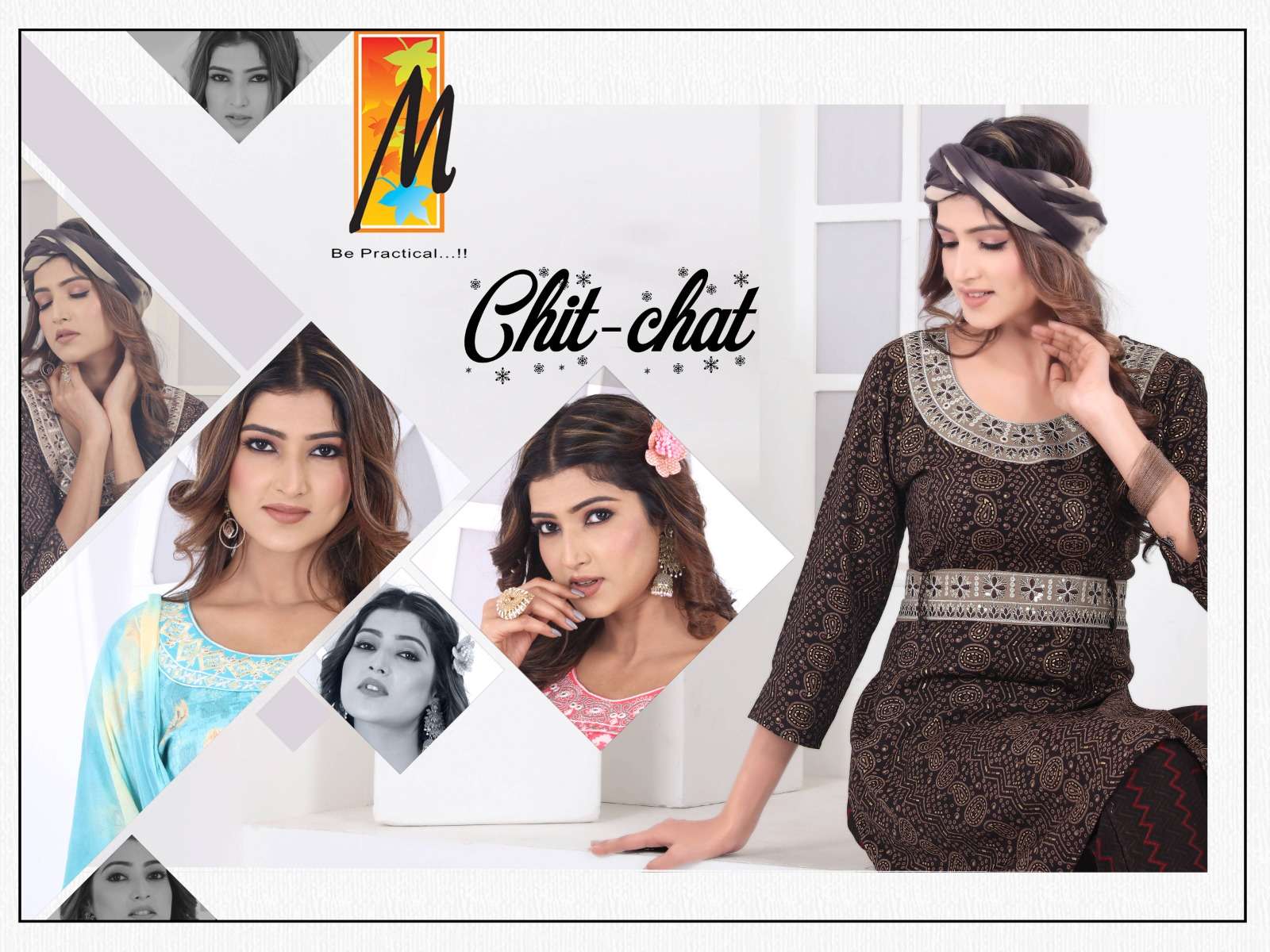 CHIT CHAT BY MASTER 1001 TO 1008 SERIES CAPSULE PRINT WORK STITCHED DRESSES