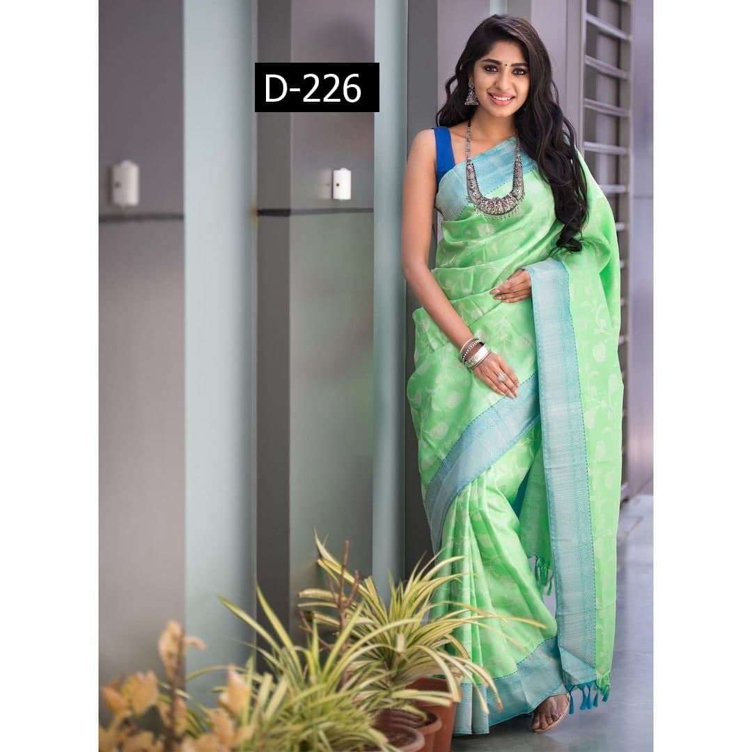 D-226 HIT DESIGN BY AQSAWHOLESALE SOFT LITCHI SILK FESTIVE WEAR SAREE