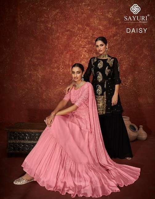 DAISY BY SAYURI 9505 TO 9507 SERIES GEORGETTE HEAVY WORK STITCHED DRESSES