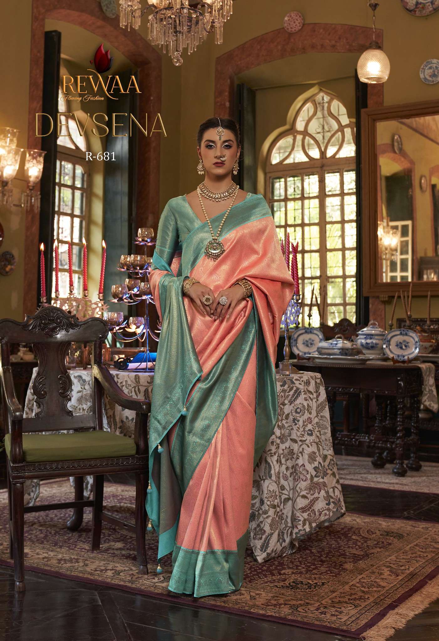 DEVSENA BY REWAA 680 TO 688 SERIES KANJIVARAM SILK FESTIVAL WEAR SAREES