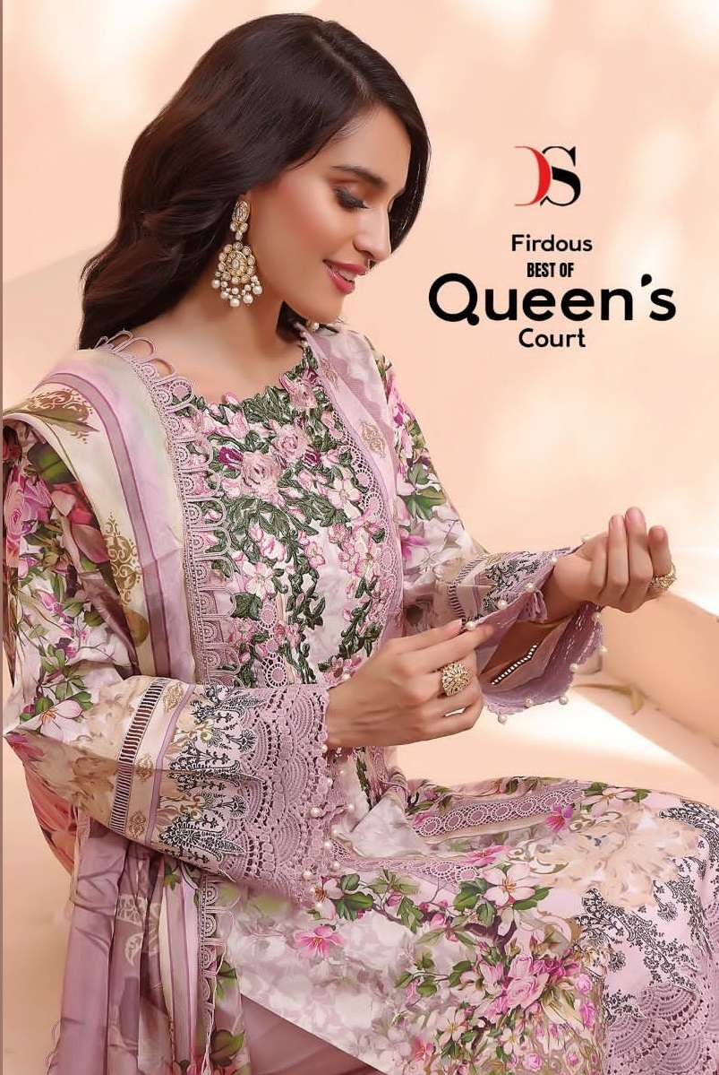 FIRDOUS BEST OF QUEENS COURT BY DEEPSY SUITS 1732 TO 2042 SERIES COTTON PAKISTANI DRESSES