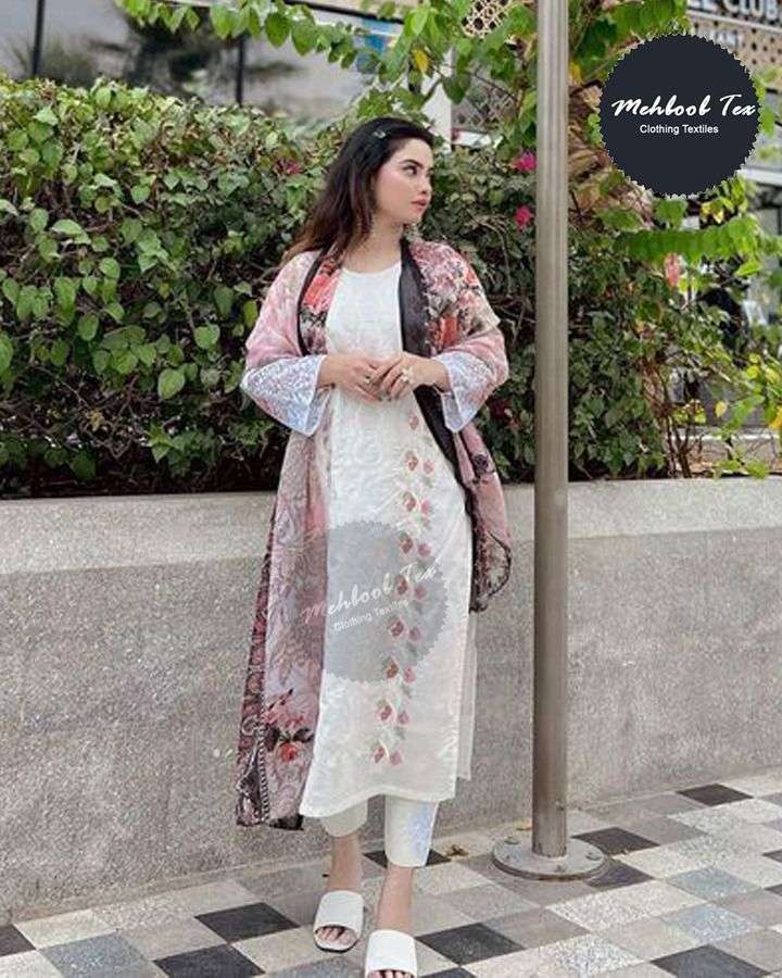 FIRDOUSE OMBRE 1097 HIT DESIGN BY MEHBOOB TEX RAYON EMBROIDERY PAKISTANI DRESS