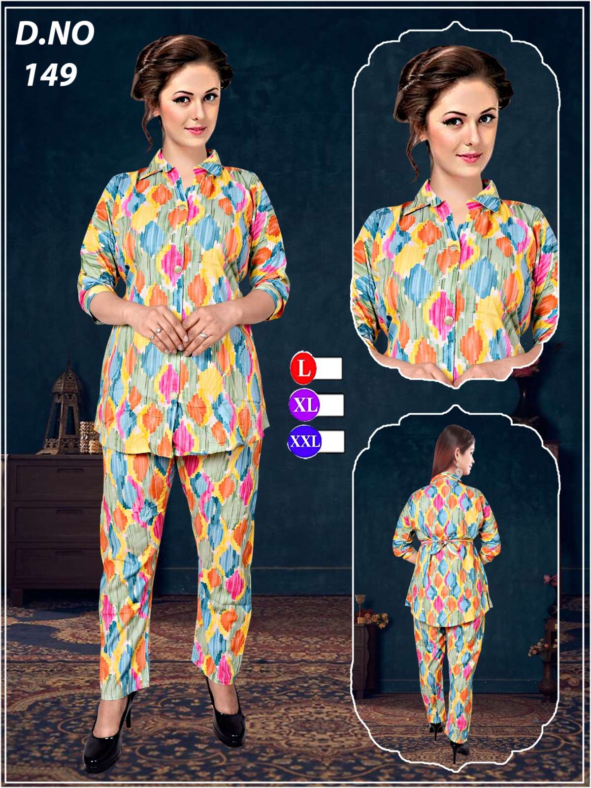 GLAMOUR VOL-1 BY AQSAWHOLESALE RAYON PRINT WORK CORD SET