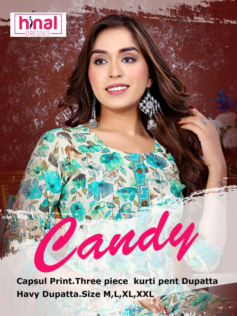 HINAL CANDY BY AQSAWHOLESALE 01 TO 06 SERIES HEAVY CAPSULE PRINT STITCHED DRESSES