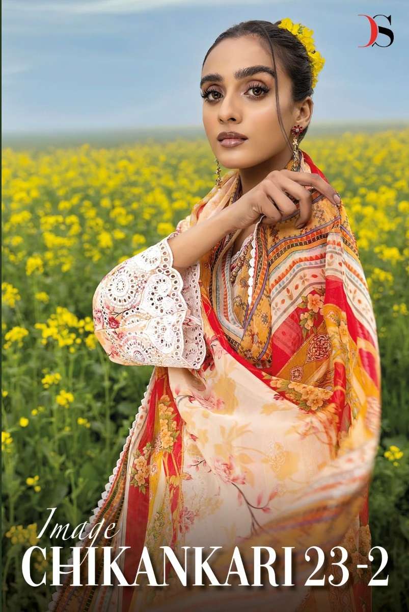 IMAGE CHIKANKARI 23 VOL-2 BY DEEPSY SUITS 3211 TO 3218 SERIES COTTON WORK PAKISTANI DRESSES