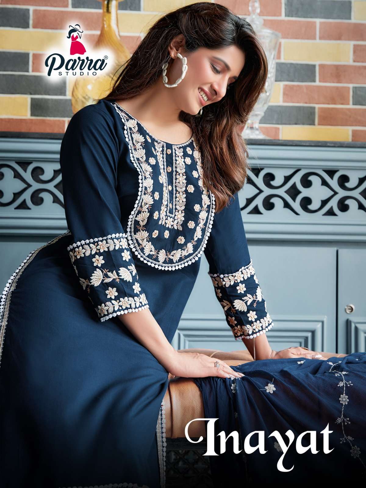 INAYAT BY PARRA STUDIO 1001 TO 1006 SERIES RAYON EMBROIDERY SEQUENCE STITCHED DRESSES