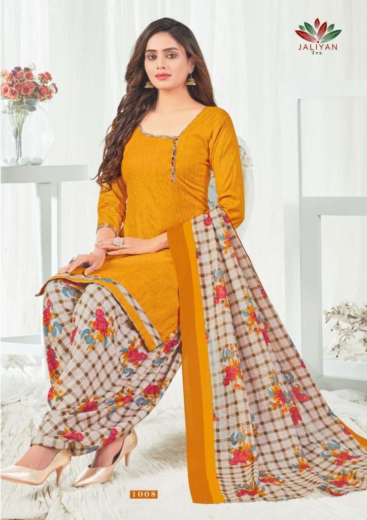 JALIYAN SHRINGAR BY AQSAWHOLESALE 1001 TO 1010 SERIES COTTON PRINT STITCHED DRESSES