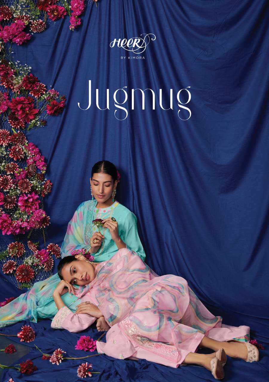 JUGMUG BY HEER 8991 TO 8998 SERIES PURE COTTON LAWN EMBROIDERY WORK DRESSES