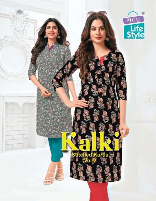 KALKI VOL-2 BY MCM LIFESTYLE 8118 TO 8137 SERIES PURE COTTON PRINT KURTIS