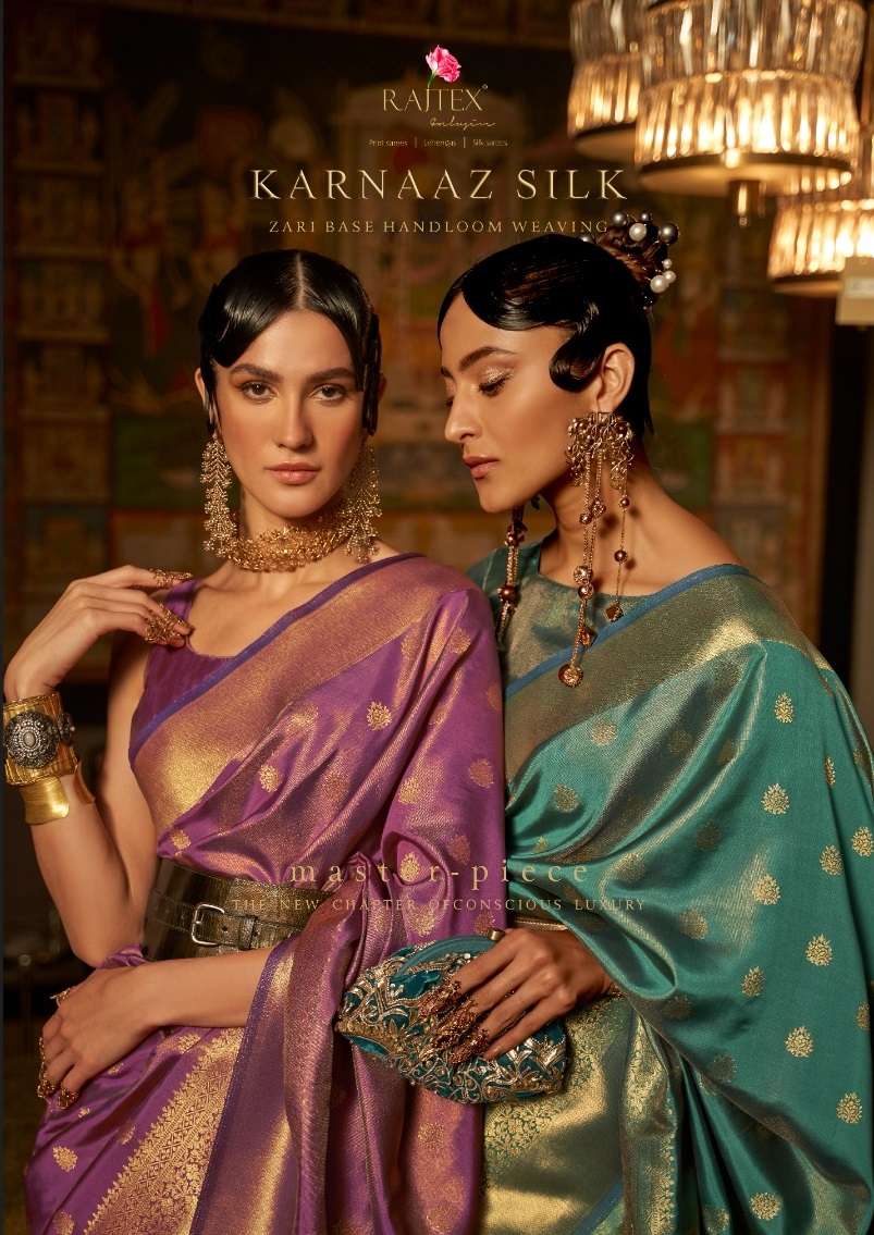 KARNAAZ SILK BY RAJTEX 256001 TO 256007 SERIES HANDLOON ZARI WORK SILK SAREES